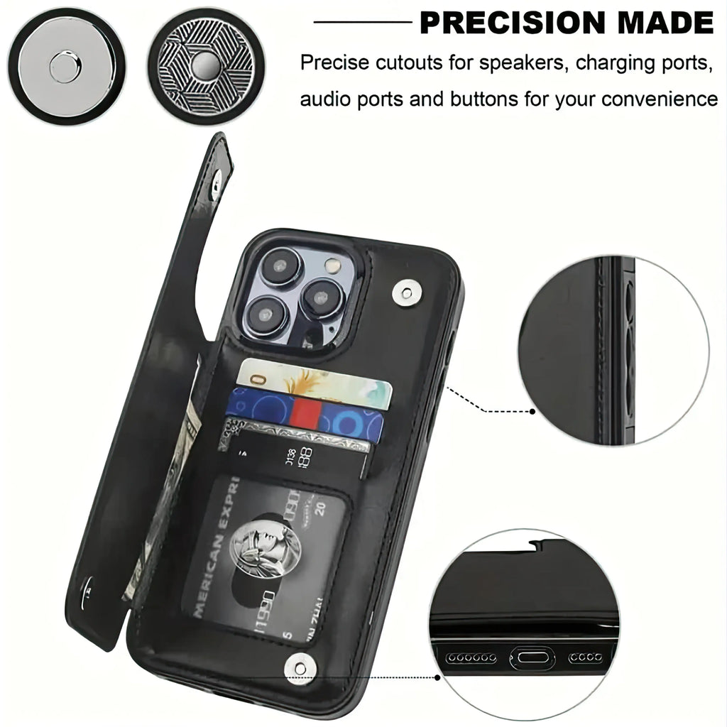 Spooky Cute Halloween Leather Wallet Phone Case for Iphone Samsung 17Pro Max Air 16Plus 15 14 13 12 Galaxy S25 S24 S23 S22Cases, Ghostface, Magnetic Flip Folio Cover with Card Holder, Shockproof Drop Protection, Designed for Women.Jl121