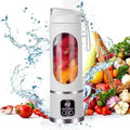 Portable Blender with Digital Display, 3 Juicing Modes & 12 Stainless Steel Blades, Double-Hugged Leakproof, Personal Smoothie Maker for Fruit, Ice, Baby Food, Perfect for Travel, Gym, Office, Memorial Day Gift