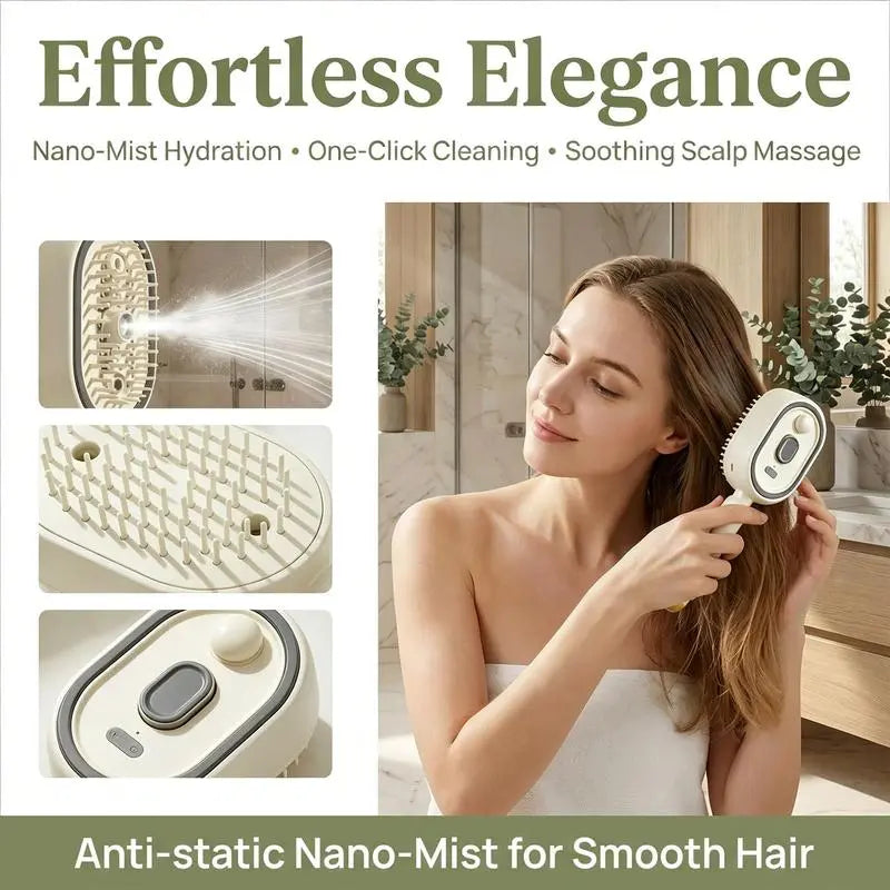 2026 New Electric Steam Brush, Electric Steam Brushs for Hair, Rechargeable Steam Hair Straightener, Detangling Steams Brush, Reduce Frizz, Nourishes Hairs, Anti-Static
