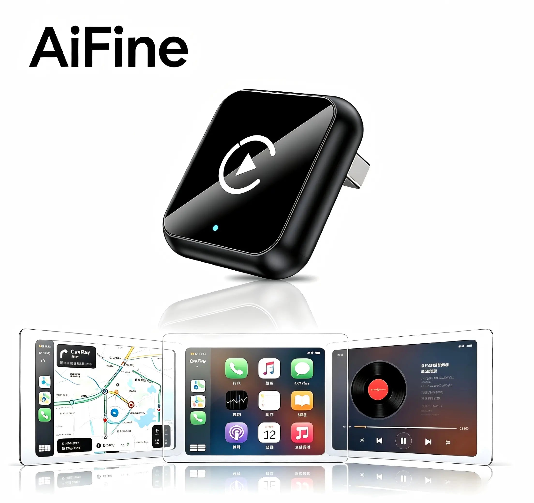 【Summerfinds】Aifine 2027 Wireless Carplay & Android Auto Adapter – Converts Factory Wired Carplay/Android Auto to Wireless, Plug & Play USB Dongle, for Vehicles with Built-In Wired Carplay or Android Auto Only