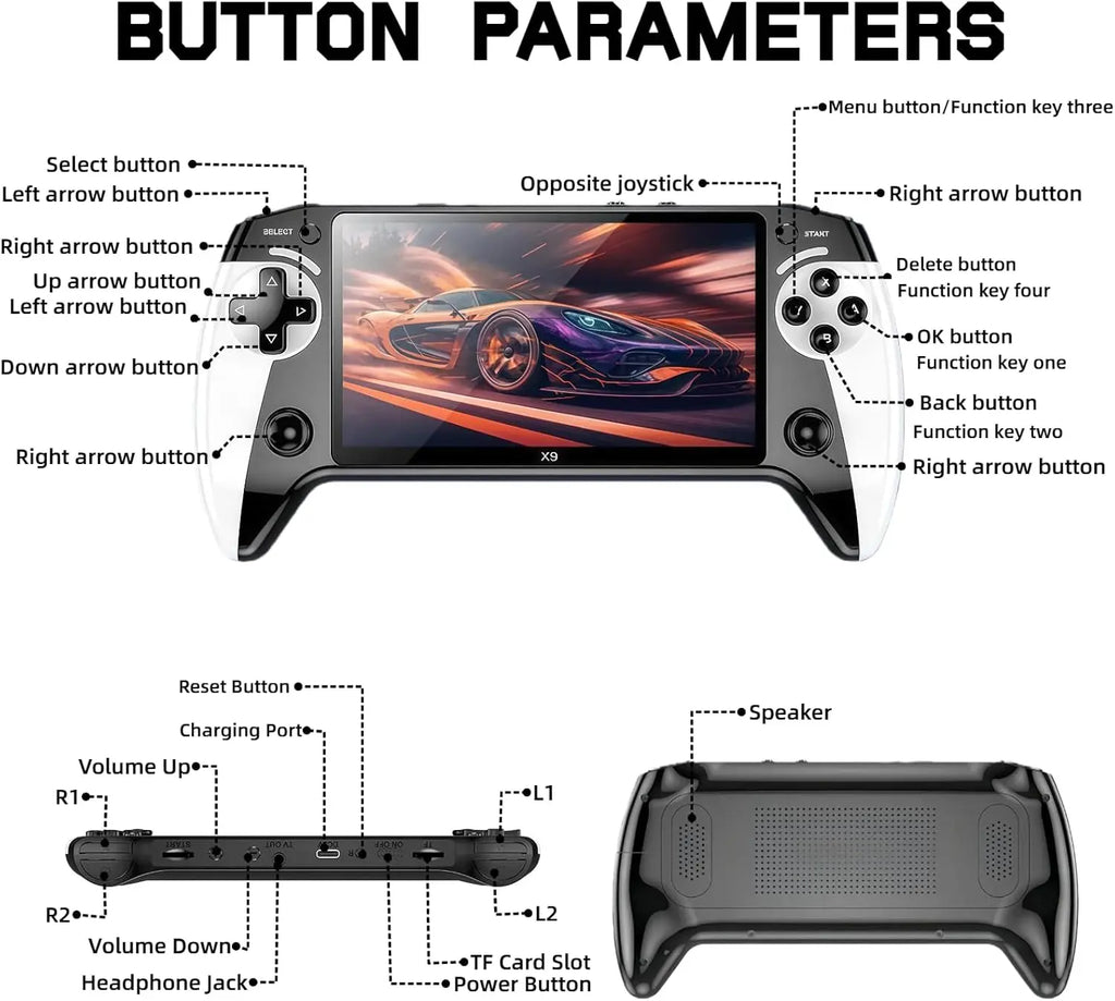 X9 Handheld Game Console, Rechargeable Portable Game Console with Built-In 10 Emulator Games, Handheld Wireless Gaming Console for Home & Travel, Protective #Weeklydeals #Summerwins #Dealsforyoudays
