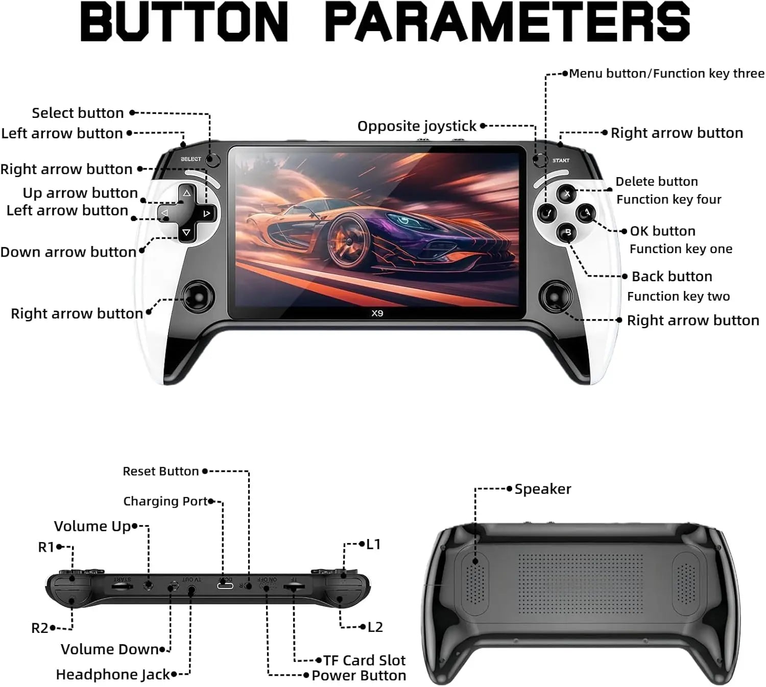 X9 Handheld Game Console, Rechargeable Portable Game Console with Built-In 10 Emulator Games, Handheld Wireless Gaming Console for Home & Travel, Protective #Weeklydeals #Summerwins #Dealsforyoudays