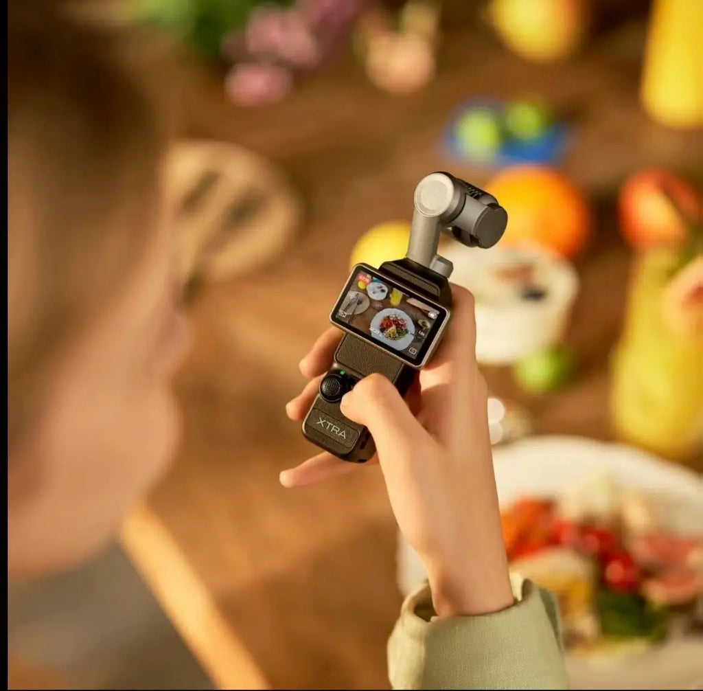 Xtra Muse Vlogging Camera with 1'' CMOS 4K/120Fps Videos 3-Axis Gimbal Stabilizer Fast Focusing Face/Object Tracking Portable Handycam Camcorder