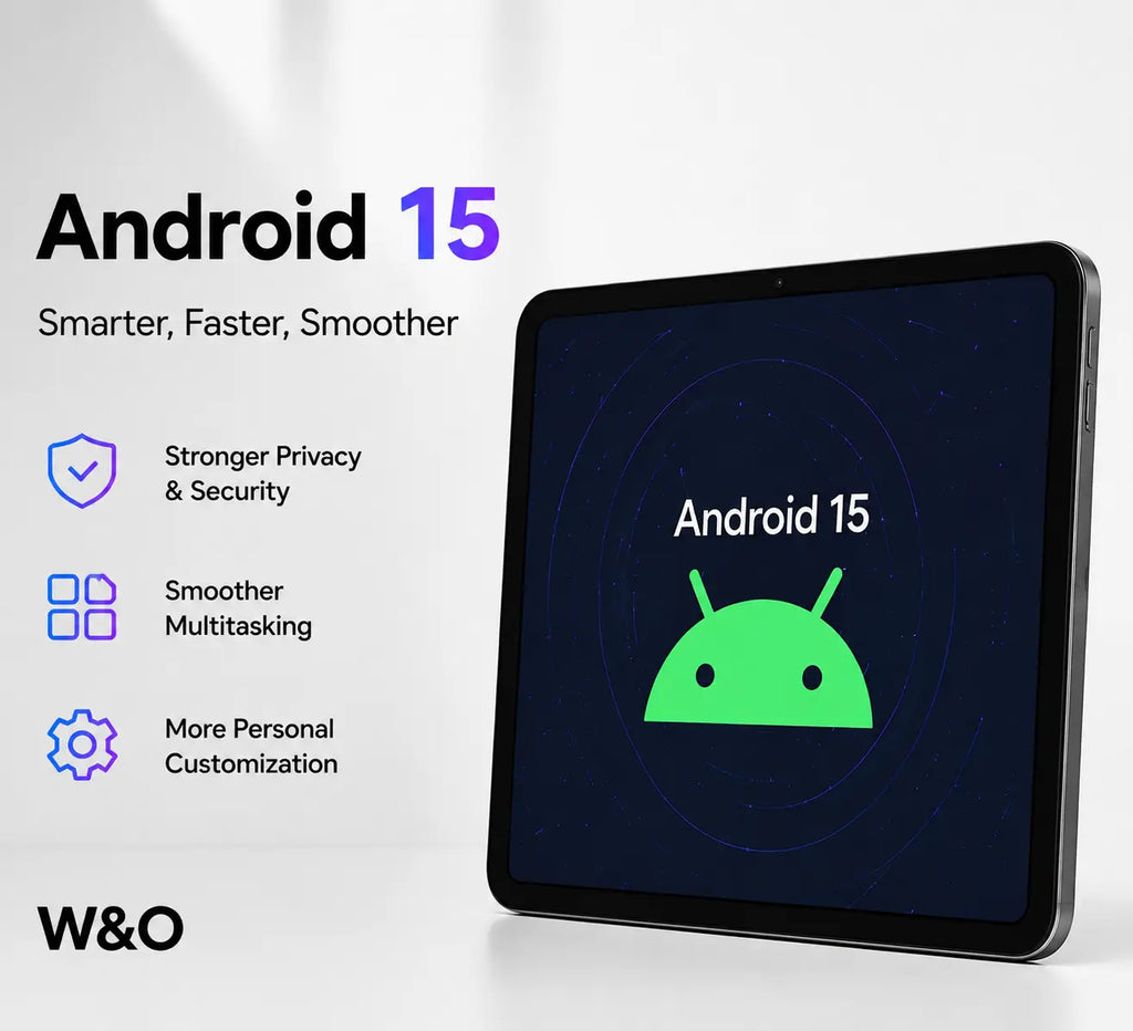 W&O X17 Ultra 7-In-1 Tablet Bundle, 10.1" Android 15 Tablet, 8GB RAM + 256GB ROM, Keyboard Mouse Stylus Case Included, 16MP Rear + 5MP Front Camera, 8000Mah Battery, Portable Tablet for Students, Work, Online Classes & Entertainment Cam Dual