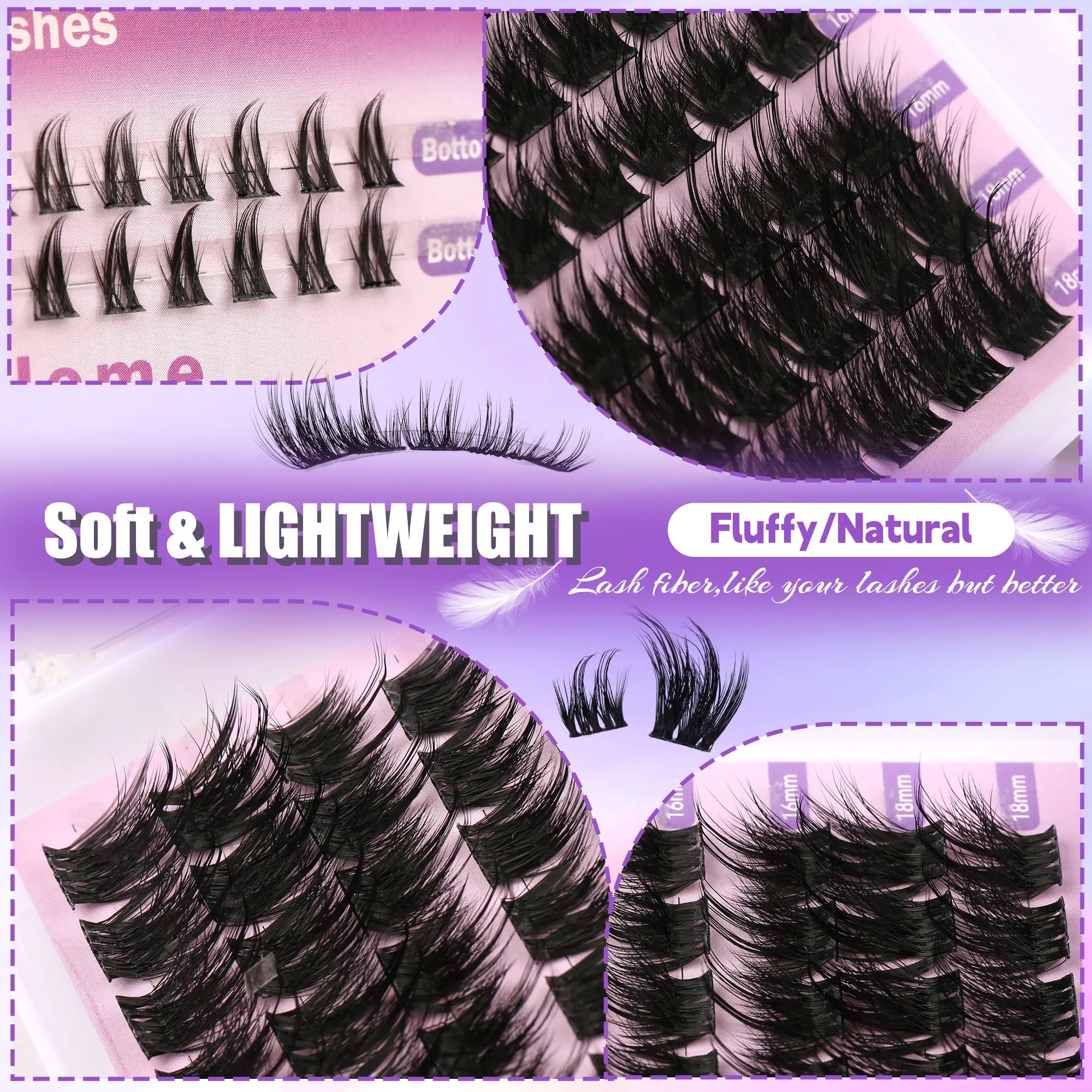 Lash Clusters DIY Individual Bottom Lash Kit / Lower Lash Cluster Kit / Soft Glam Bottom Lash Look Lashes Eyelash Extension Lashes Halloween Makeup