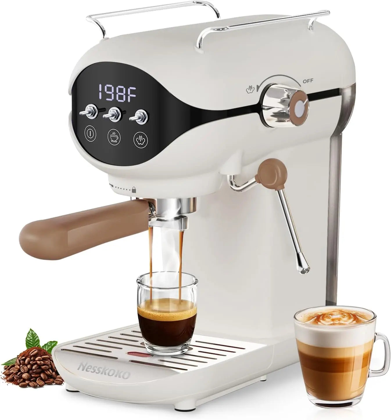 Espresso Machine,Professional 20 Bar Espresso Maker,Cappuccino & Latte Coffee Maker with Steam Frother for Home