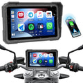 Moto Carplay Screen 5 Inch with Wireless Carplay Android Auto, Bluetooth, IP67 Waterproof Navigation System, HD Touch Screen for Motorcycles, 12V