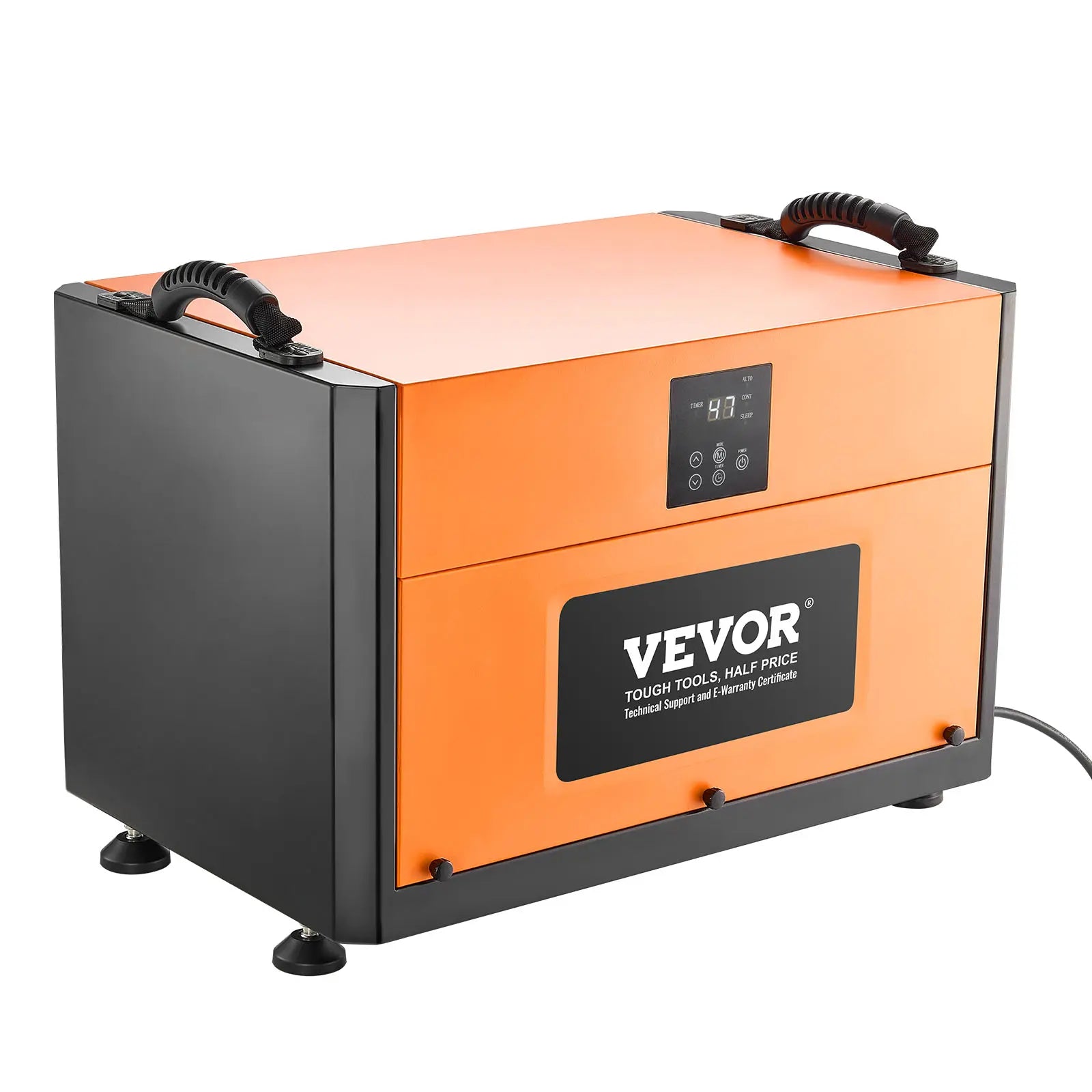 【Summerfinds】Vevor 156 Pints Commercial Dehumidifier with Drain Hose, Portable Crawl Space Dehumidifiers for Basement Storage Room Industrial Grade, Auto Defrost/Drainage, Heavy-Duty Galvanized Steel, LED Indicate