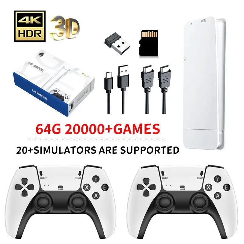2026 New M15 Retro Game Stick, HDMI Output & Wireless Controller Plug and Play Video Game Console with Games,Hd 64G Plug and Play Video Games for Tv,Arcade Game Console