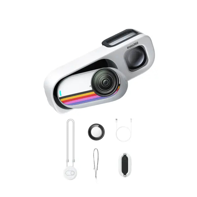 Insta360 GO 3S Retro Bundle Special Edition - Small 4K Vlogging Camera, Hands-Free POV Cam, Retro Filters, 4K30Fps, Extra Bttery, Lightweight Wearable Vlog Camera for Street & Daily Shots