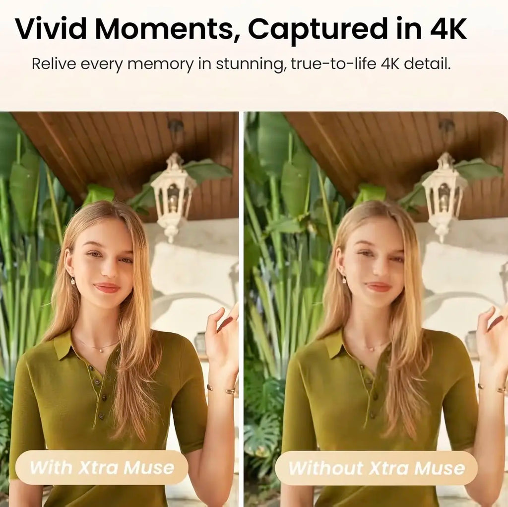 Xtra Muse Vlogging Camera with 1'' CMOS 4K/120Fps Videos 3-Axis Gimbal Stabilizer Fast Focusing Face/Object Tracking Portable Handycam Camcorder
