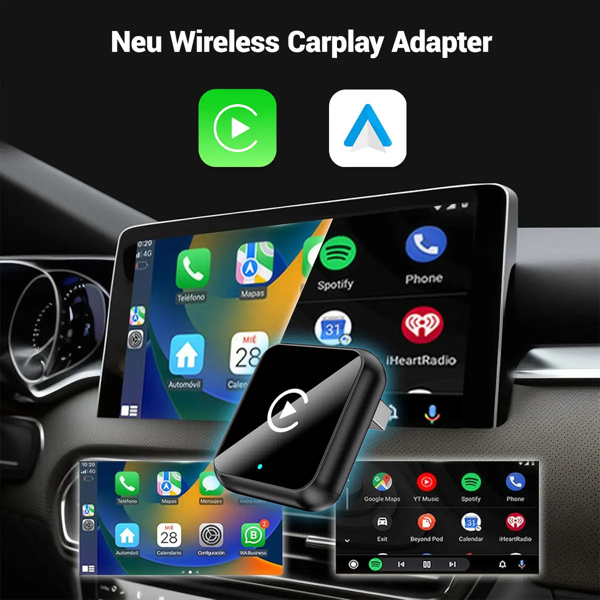 【Summerfinds】Aifine 2027 Wireless Carplay & Android Auto Adapter – Converts Factory Wired Carplay/Android Auto to Wireless, Plug & Play USB Dongle, for Vehicles with Built-In Wired Carplay or Android Auto Only