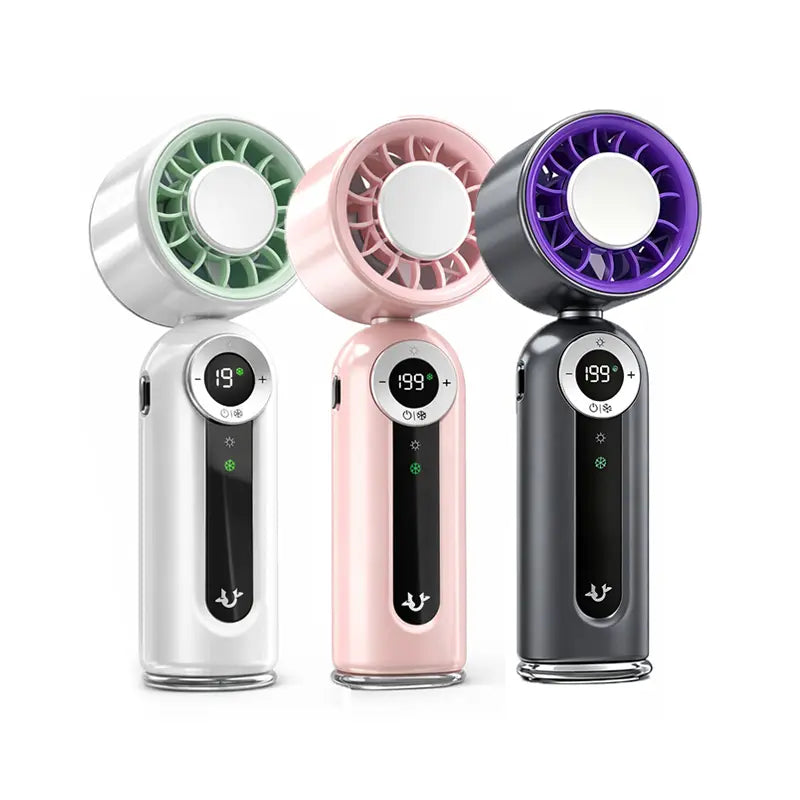 199-Level Precise Wind Control Cordless Wireless Portable Cooling Ice Fan - Foldable, Adjustable, Automatic Settings, Airflow Enhancer for Summer Travel & Outdoor Household Appliance Essential