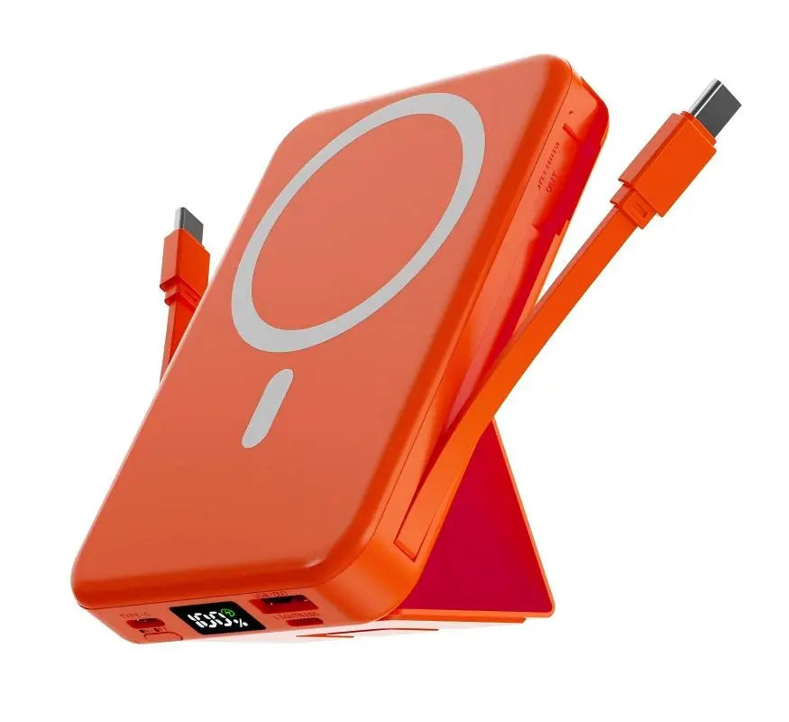 Portable Wireless Fast Charger, 10000Mah (5000-10000Mah Range) Smart Power Bank with 22.5W PD Quick Charge, USB-C Port, LED Display, Compatible with Iphone Series for Travel Use