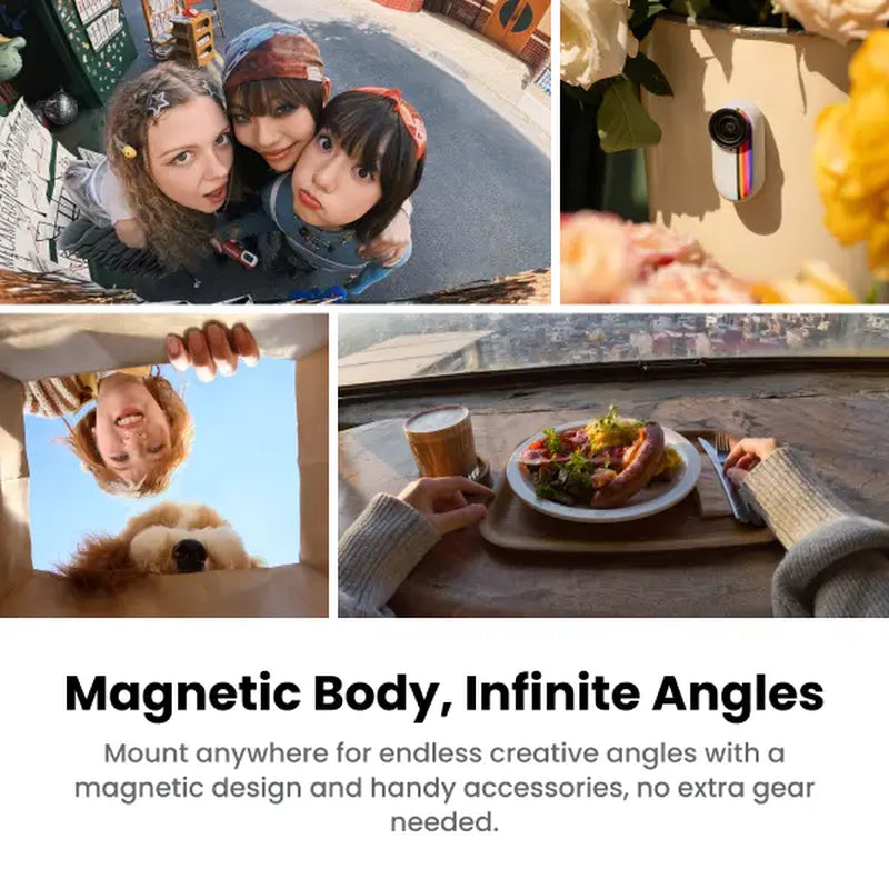 Insta360 GO 3S Retro Bundle Special Edition - Small 4K Vlogging Camera, Hands-Free POV Cam, Retro Filters, 4K30Fps, Extra Bttery, Lightweight Wearable Vlog Camera for Street & Daily Shots