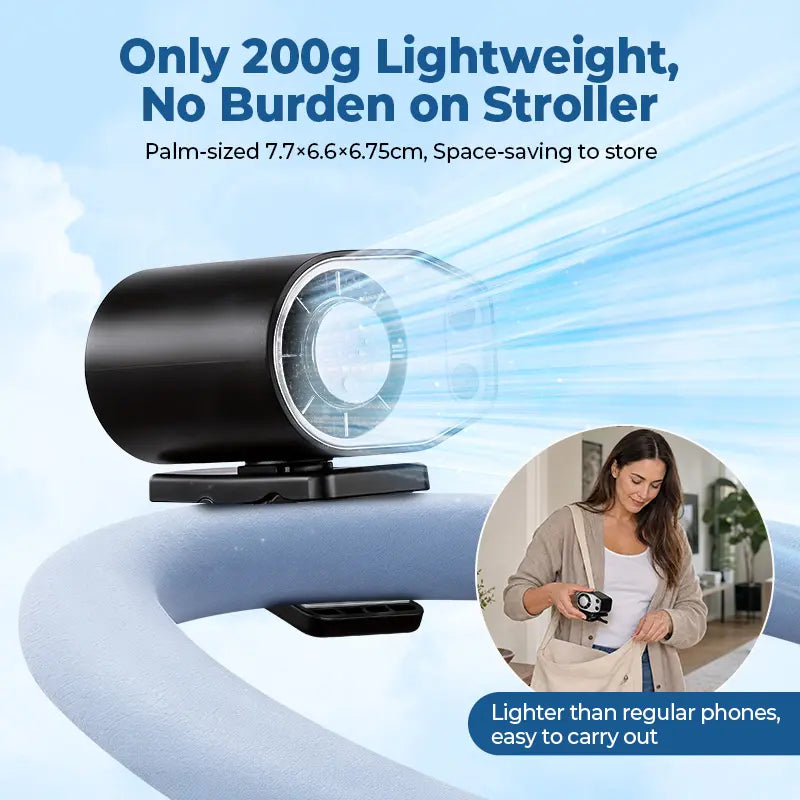 【Summerfinds】Joytutus Adjustable Car Fan - 2026 USB Plug-In Dual Turbo High Wind Cooling Fan, High-Speed Adjustment, Magic Tape Easy Installation, Universal Fit ABS Material, Black/Pink Portable Auto Accessories