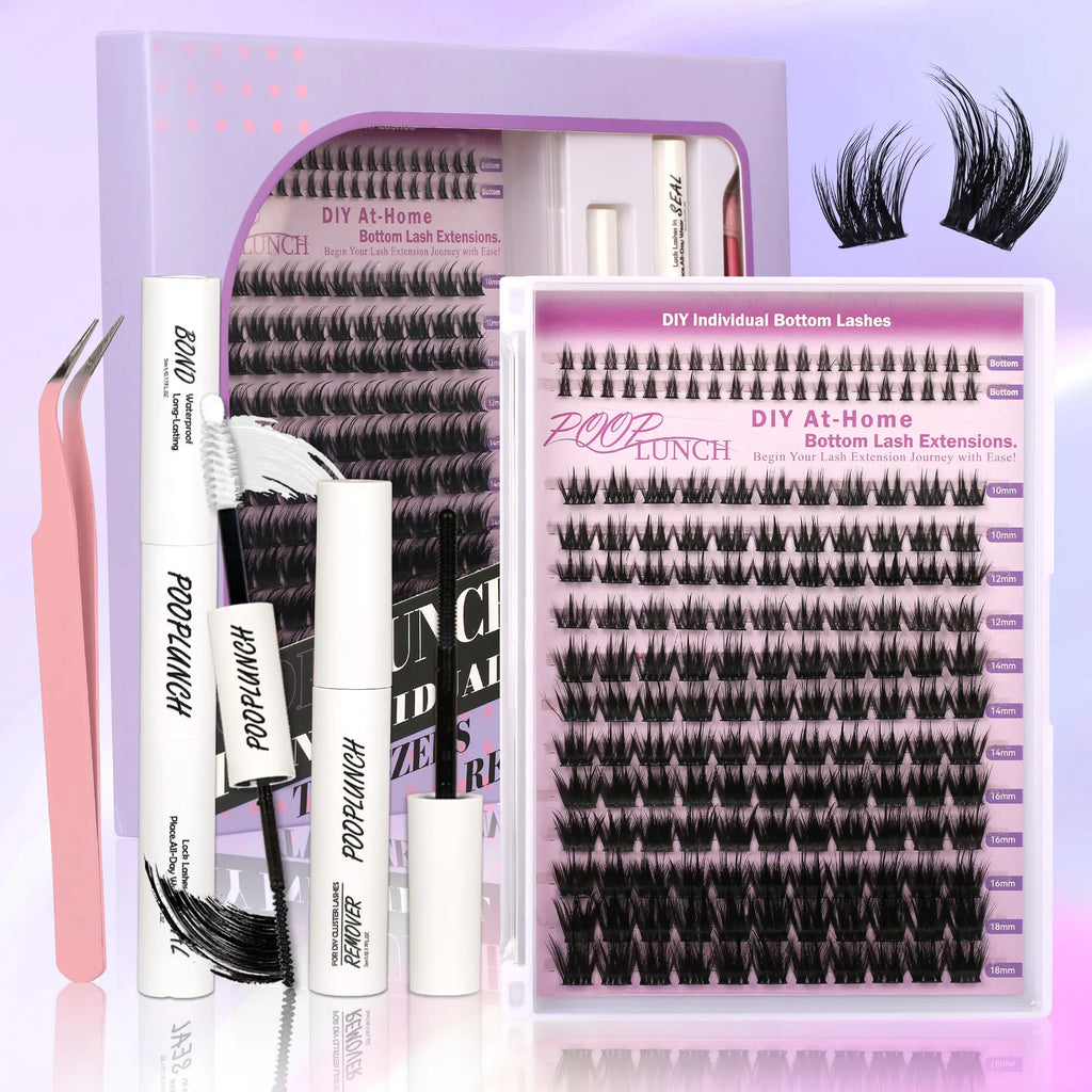 Lash Clusters DIY Individual Bottom Lash Kit / Lower Lash Cluster Kit / Soft Glam Bottom Lash Look Lashes Eyelash Extension Lashes Halloween Makeup