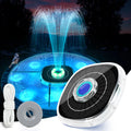 Uniwater Solar Floating Fountain with LED Lights, 4000Mah Large Capacity Built-In Battery, Pool Accessories with 120G Weighted Anchor, 360° Wrapped Casing, Smooth Running Outdoor Garden Decor for Ponds, Bird Bath