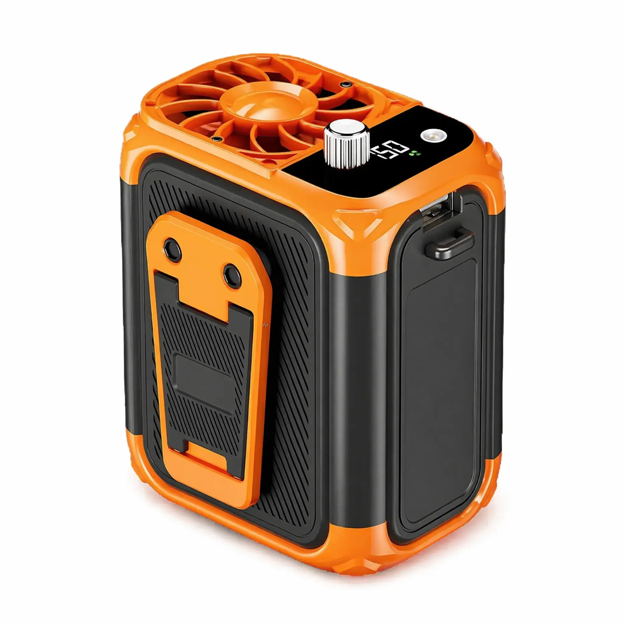 Multifunctional Waist-Mounted Fan, High-Speed Strong Wind, 4500Mah Battery Portable and Wearable on the Waist, LED Light, Ultra-Long Battery Life, Wearable Belt Fan for Outdoor, Jobsite, Farms, Traveling, Fishing