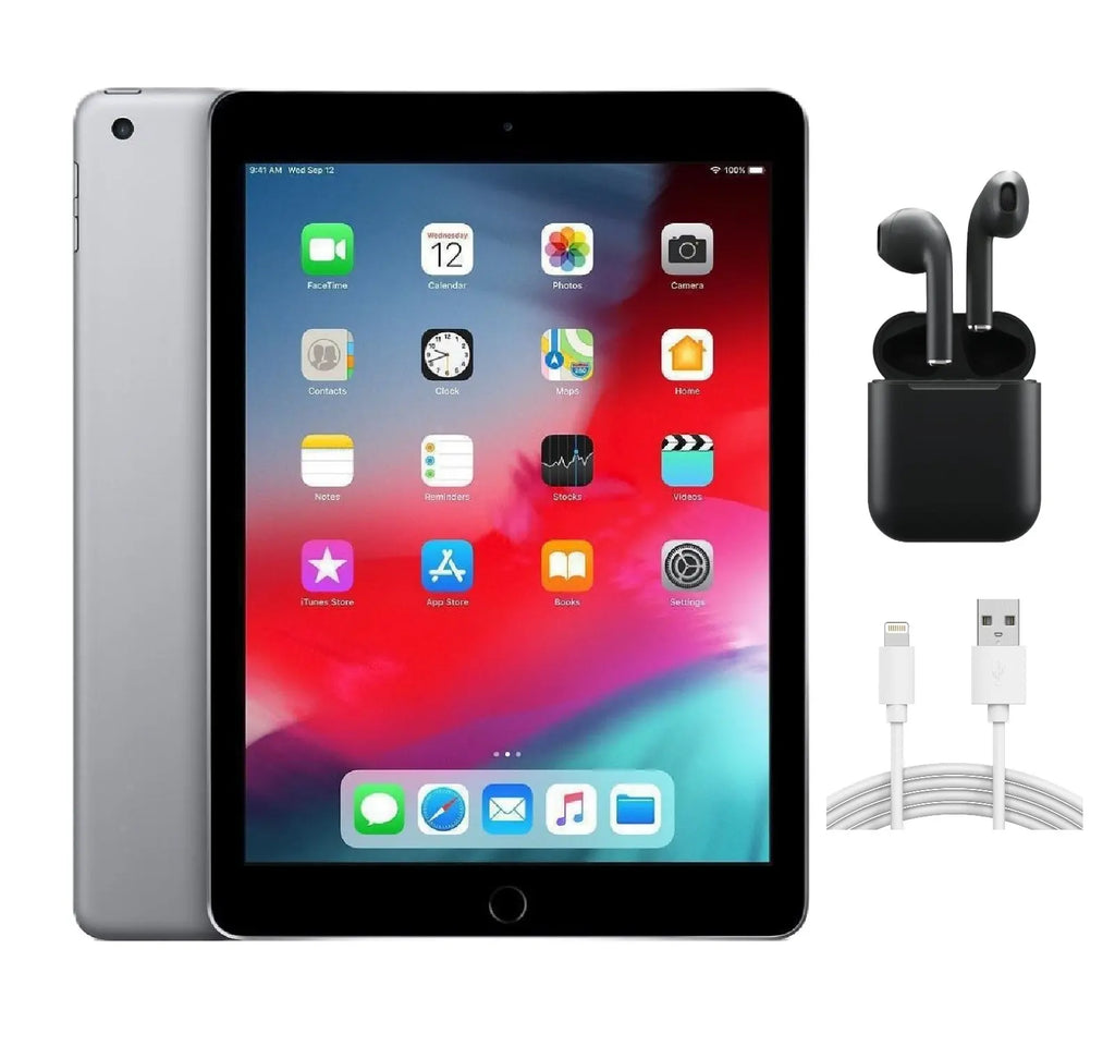 Refurbished Apple Ipad 7Th Gen A2200 (Wifi + Cellular Unlocked) - Good Condition with Wireless Earbuds & 1 Year Warranty