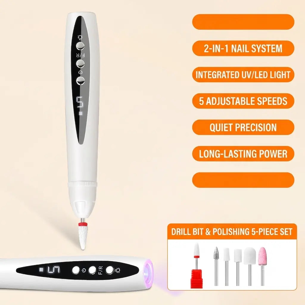 Rechargeable Nail Drill, Cordless Efiles for Fungal Nails Lightweight Nail Care Tool for Nail Repair
