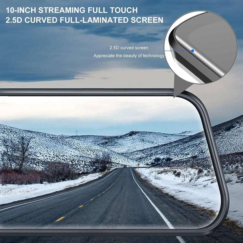 【SUMMER SALE】10 Inch Rearview Mirror Dash Camera, 1080P Full HD Front & Rear Dash Cam, Touch Screen Car Backup Camera with Night Vision, Parking Assistance