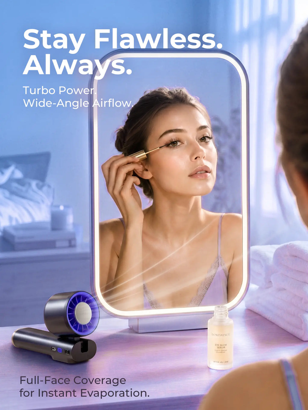 199-Level Precise Wind Control Cordless Wireless Portable Cooling Ice Fan - Foldable, Adjustable, Automatic Settings, Airflow Enhancer for Summer Travel & Outdoor Household Appliance Essential