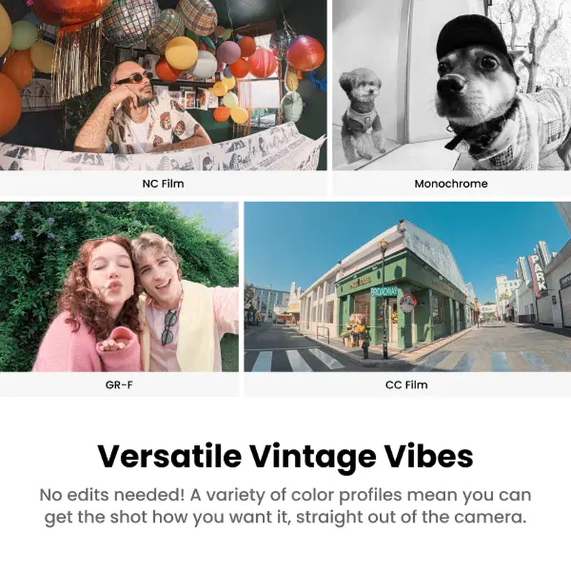 Insta360 GO 3S Retro Bundle Special Edition - Small 4K Vlogging Camera, Hands-Free POV Cam, Retro Filters, 4K30Fps, Extra Bttery, Lightweight Wearable Vlog Camera for Street & Daily Shots