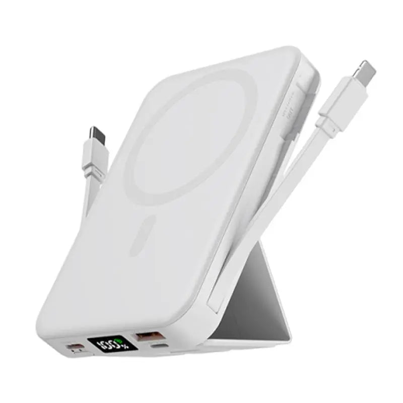 Portable Wireless Fast Charger, 10000Mah (5000-10000Mah Range) Smart Power Bank with 22.5W PD Quick Charge, USB-C Port, LED Display, Compatible with Iphone Series for Travel Use