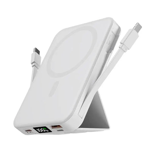 Portable Wireless Fast Charger, 10000Mah (5000-10000Mah Range) Smart Power Bank with 22.5W PD Quick Charge, USB-C Port, LED Display, Compatible with Iphone Series for Travel Use