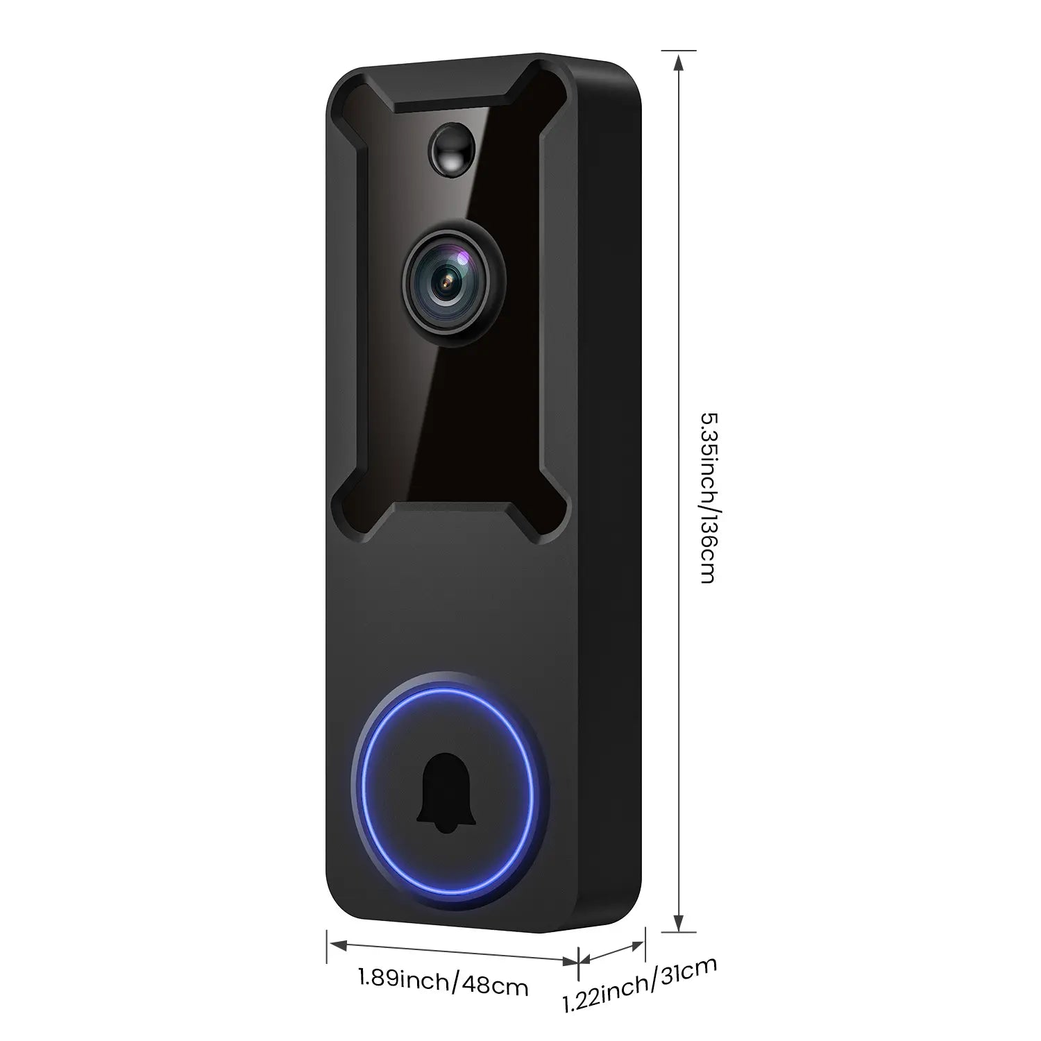 Wireless Wi-Fi Video Doorbell Camera - 1080P Smart Home Security Cam with 2-Way Audio, Night Vision, 2.4G Wifi Only, PE Build, Rechargeable Batteries, Motion Sensor, Real-Time Interaction for Outdoor Security Solutions