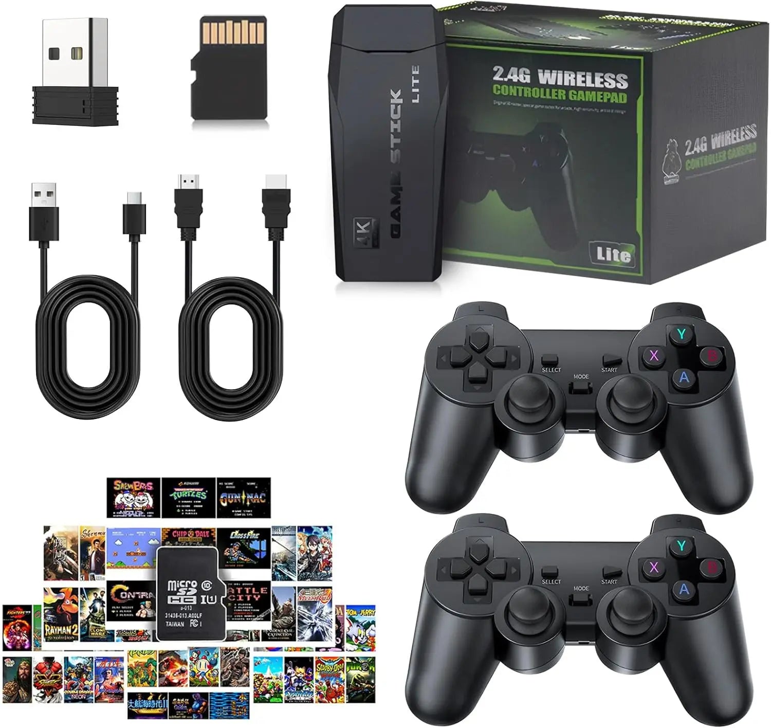 Retro Game Console with 20000+ Classic Games, 64GB HDMI Video Game System with 2 Wireless Controllers, Plug & Play Arcade Gaming Console for TV, Portable Home Gaming System