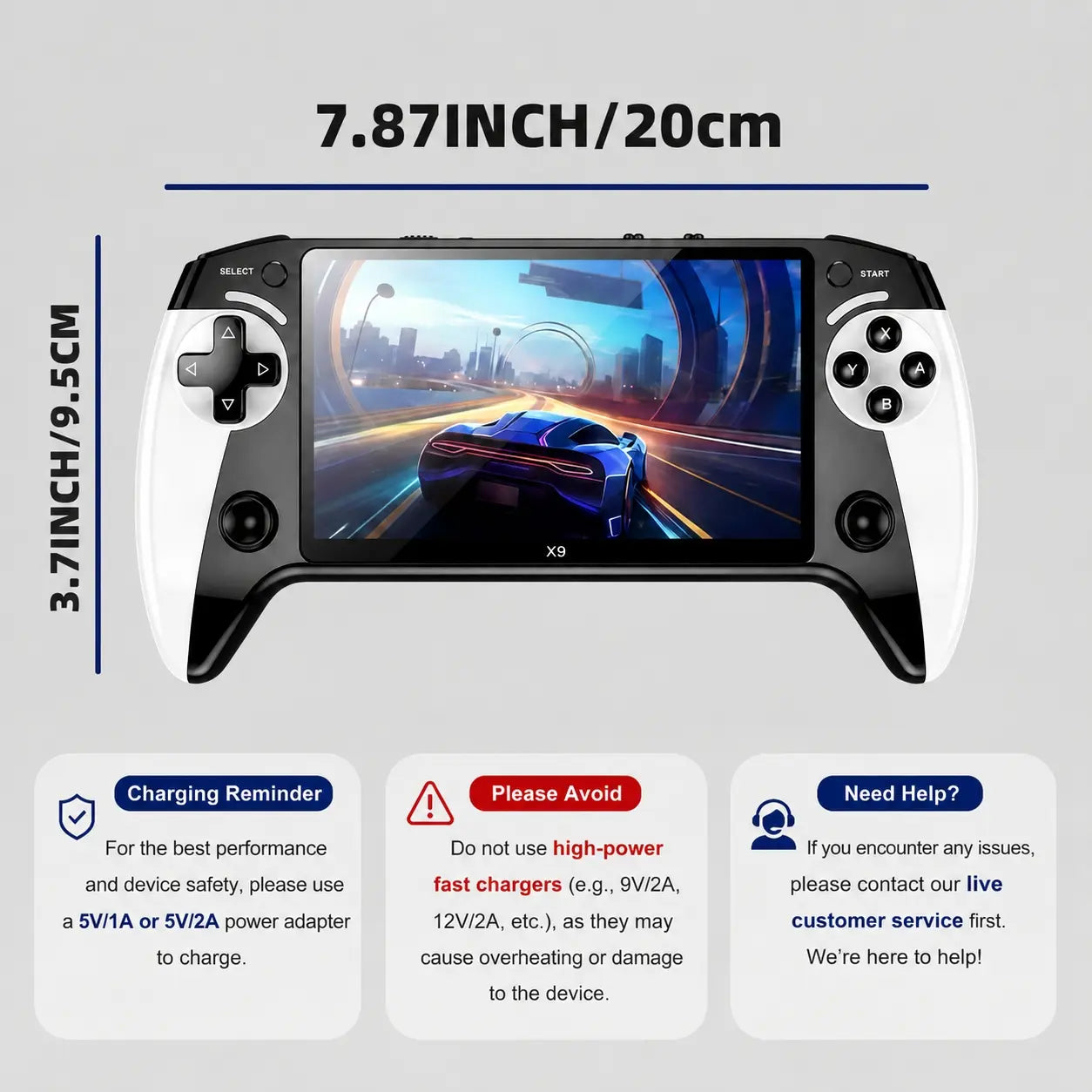 X9 Handheld Game Console, Rechargeable Portable Game Console with Built-In 10 Emulator Games, Handheld Wireless Gaming Console for Home & Travel, Protective #Weeklydeals #Summerwins #Dealsforyoudays