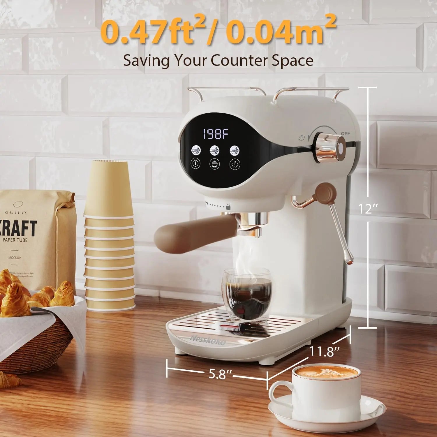 Espresso Machine,Professional 20 Bar Espresso Maker,Cappuccino & Latte Coffee Maker with Steam Frother for Home