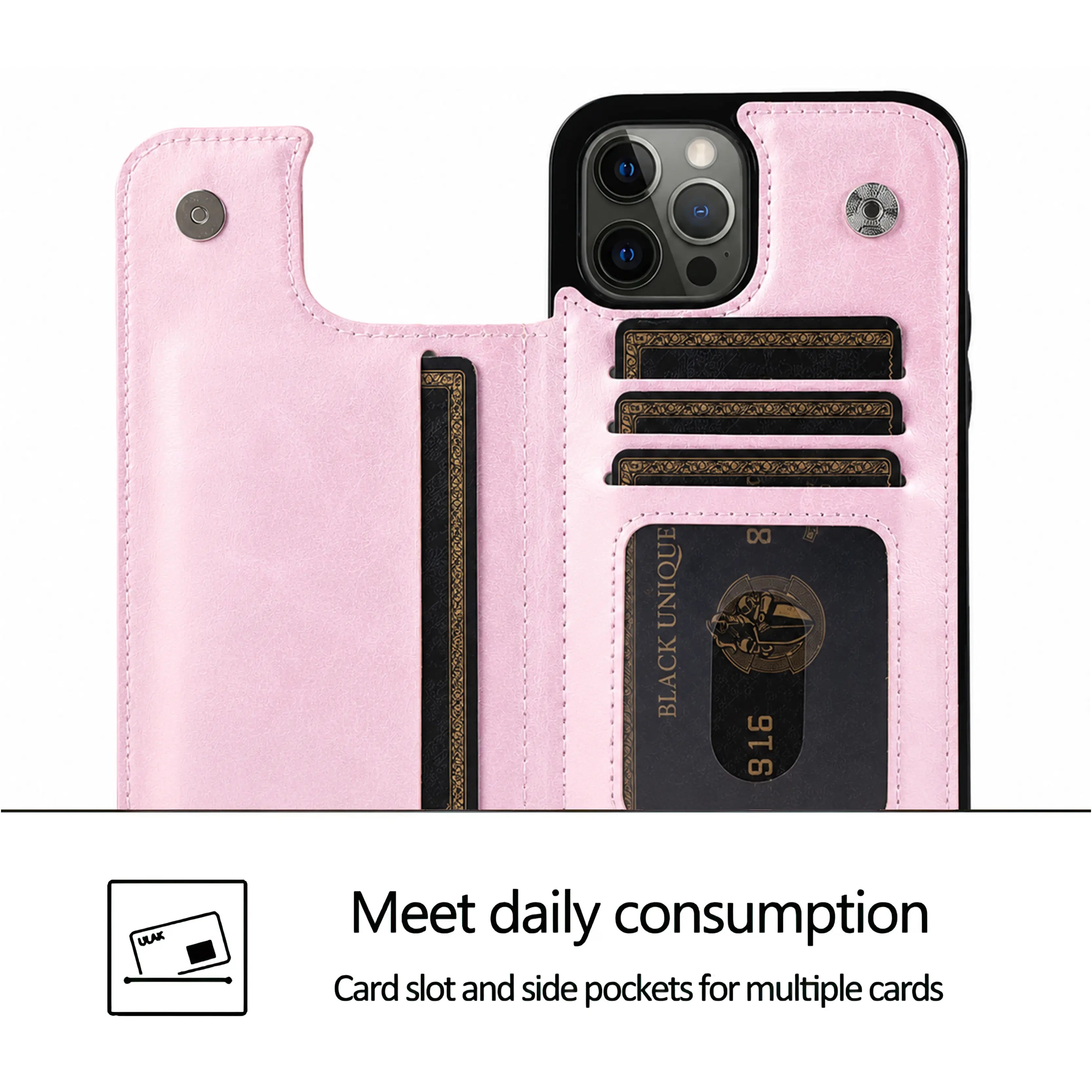 Spooky Cute Halloween Leather Wallet Phone Case for Iphone Samsung 17Pro Max Air 16Plus 15 14 13 12 Galaxy S25 S24 S23 S22Cases, Ghostface, Magnetic Flip Folio Cover with Card Holder, Shockproof Drop Protection, Designed for Women.Jl121