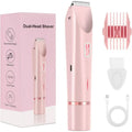 Dual-Use Charging Electric Hair Trimming Tool for Ladies, Dual Head Design for Facial & Body Grooming, Cordless Washable Device for Wet & Dry Daily Skin Grooming Supplies