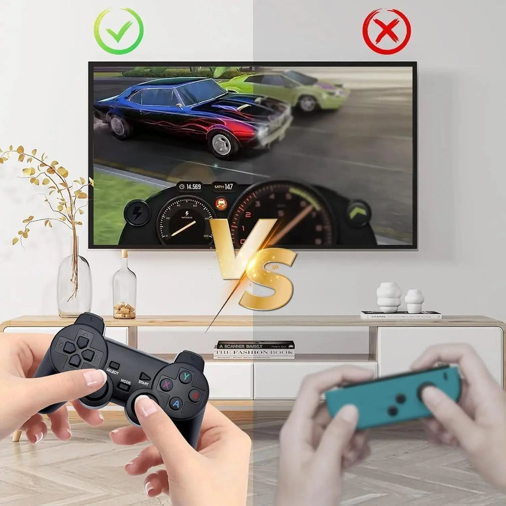 Retro Game Console with 20000+ Classic Games, 64GB HDMI Video Game System with 2 Wireless Controllers, Plug & Play Arcade Gaming Console for TV, Portable Home Gaming System