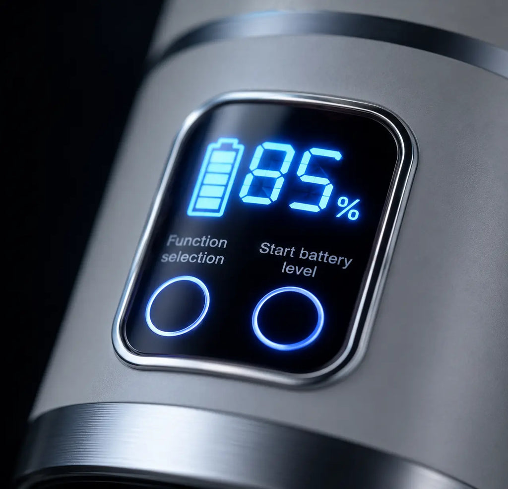 Portable Blender with Digital Display, 3 Juicing Modes & 12 Stainless Steel Blades, Double-Hugged Leakproof, Personal Smoothie Maker for Fruit, Ice, Baby Food, Perfect for Travel, Gym, Office, Memorial Day Gift