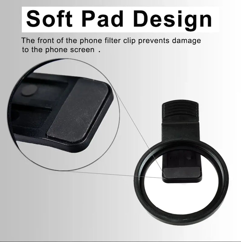Lightdow 52Mm Smartphone Cellphone Mobile Phone Filter Clip with CPL Filter, Essential Mobile Phone Accessories for Photography