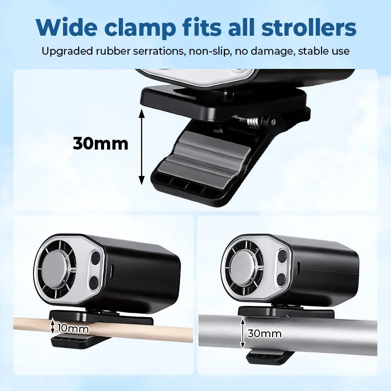 【Summerfinds】Joytutus Adjustable Car Fan - 2026 USB Plug-In Dual Turbo High Wind Cooling Fan, High-Speed Adjustment, Magic Tape Easy Installation, Universal Fit ABS Material, Black/Pink Portable Auto Accessories