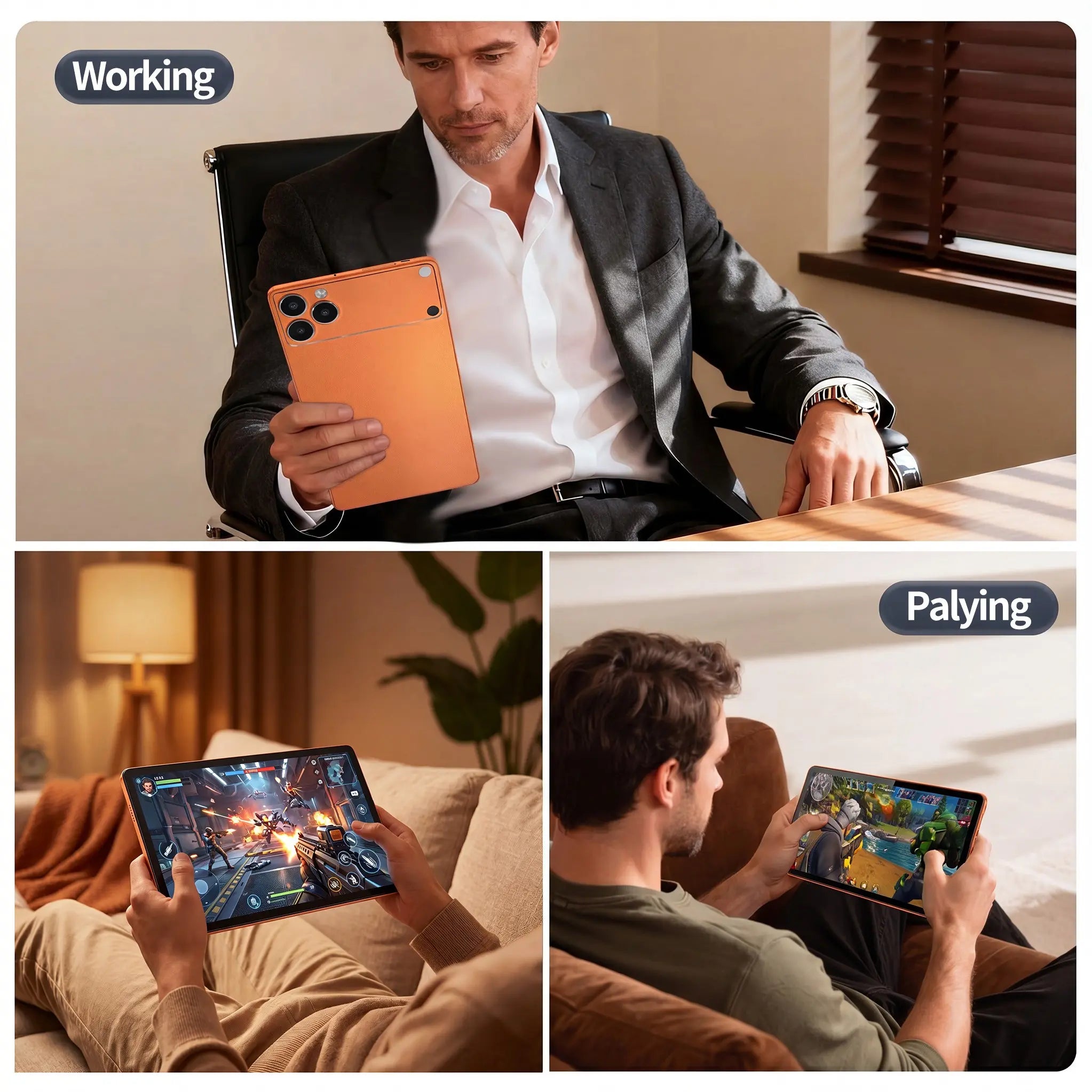 9 Inch Android Tablet, 16GB Storage, SIM & TF Card Slots, Comes with Keyboard, Mouse, Protective Case and USB Charging Cable, Portable Tablet for Study and Entertainment