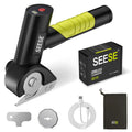 SEESE Cordless Electric Scissors, Rechargeable Cutter for Thin Cardboard, Carpet & Leather Holiday Gifts