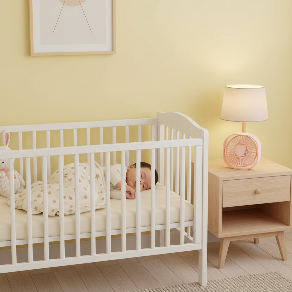 Mini ventilateur - bébé qui dort