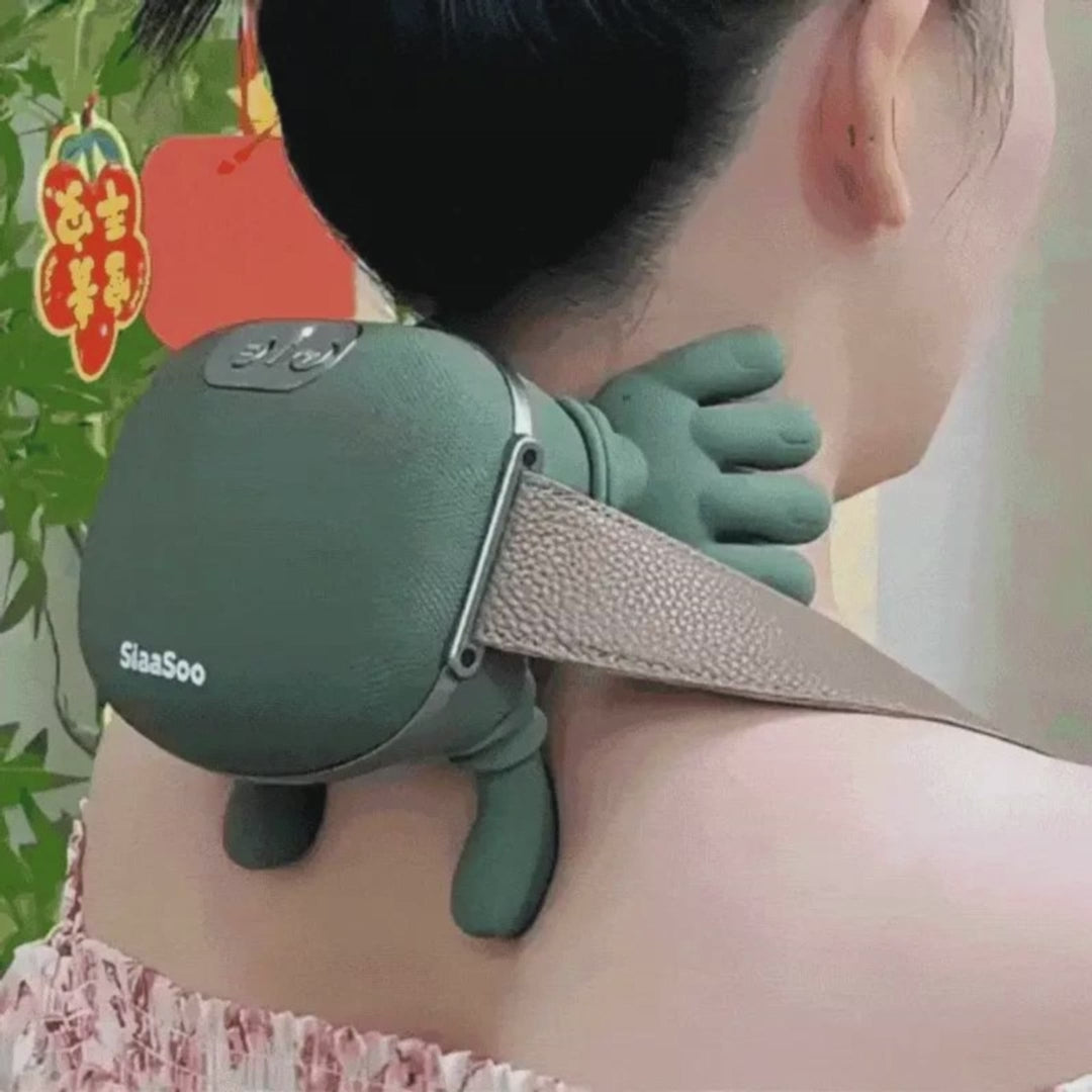 Masseur Électrique Cou & Épaules Sans Fil – Pétrissage 4D, Chaleur, 70 Min Autonomie, Rechargeable, Soulagement Douleurs