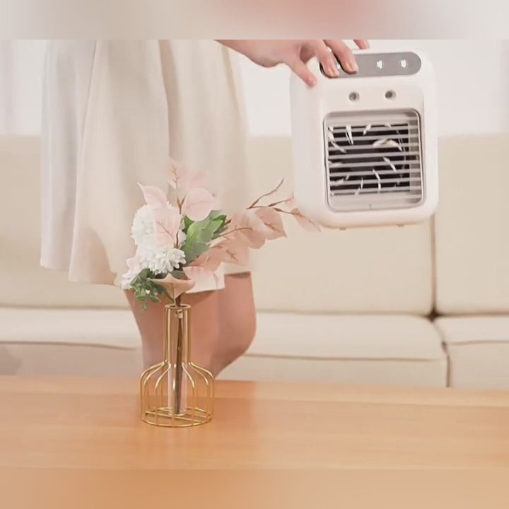 Climatiseur Portable USB - Ventilateur Refroidisseur d'Air par Atomisation pour Bureau, Chambre et Voiture