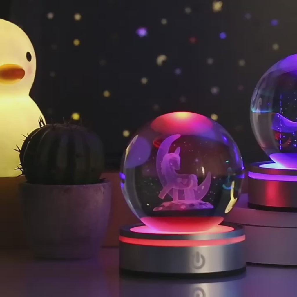 Boule de Cristal Lumineuse 3D