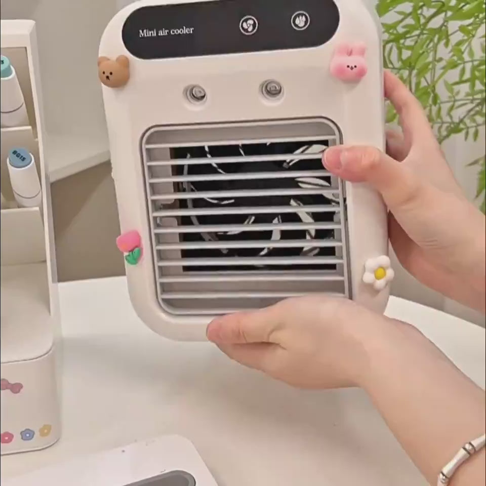 Climatiseur Portable USB - Ventilateur Refroidisseur d'Air par Atomisation pour Bureau, Chambre et Voiture