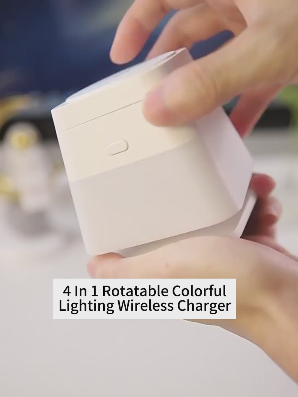 Station de Charge Sans Fil 4-en-1 Rotative