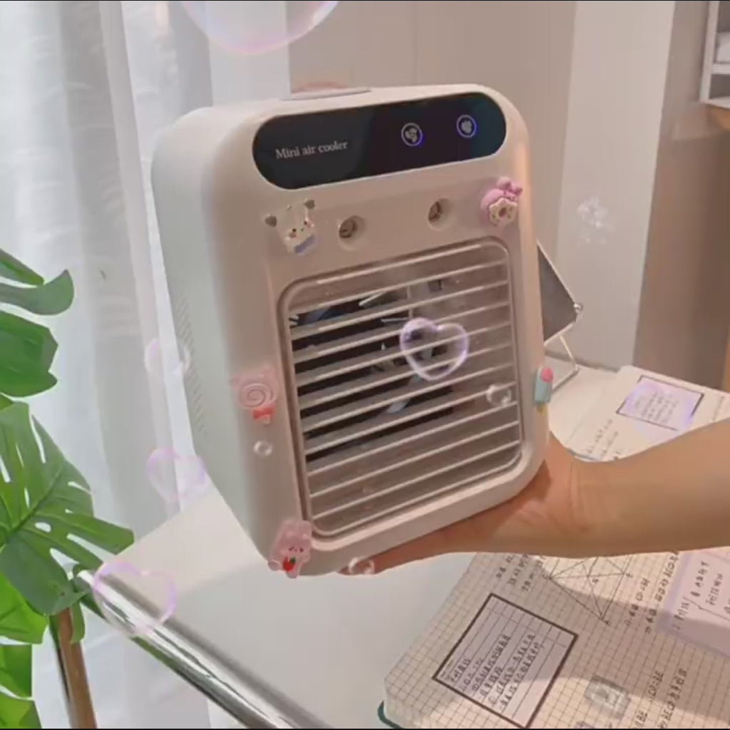 Climatiseur Portable USB - Ventilateur Refroidisseur d'Air par Atomisation pour Bureau, Chambre et Voiture