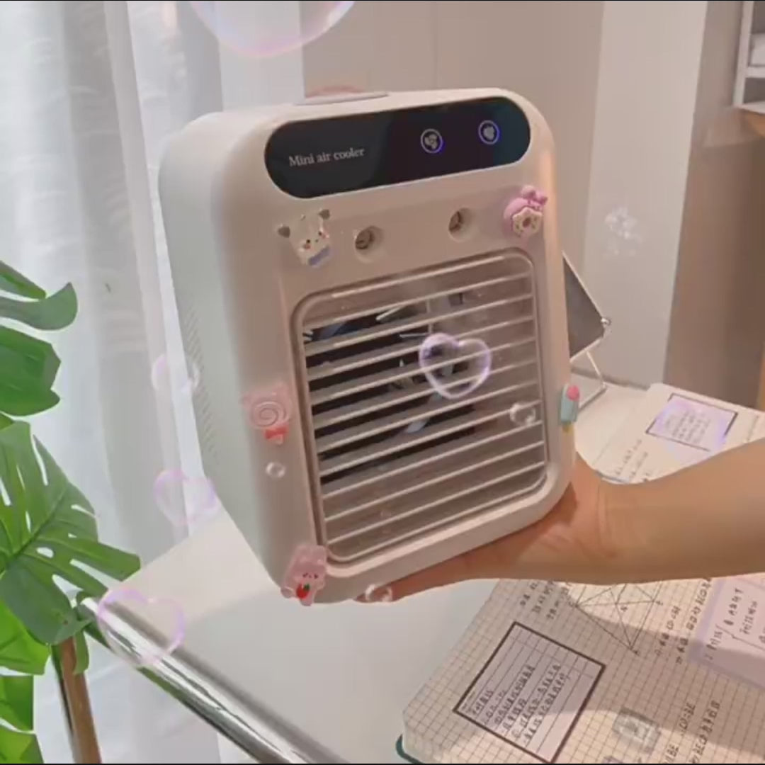 Climatiseur Portable USB - Ventilateur Refroidisseur d'Air par Atomisation pour Bureau, Chambre et Voiture